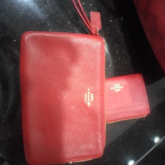 Red coach signature tote and wallets set - Picture 4 of 6